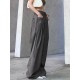Grey Cargo Fashion Lace Up Pocket Low Rise Casual Pants Grey Cargo Fashion Lace Up Pocket Low Rise Casual Pants