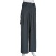 Grey Cargo Fashion Lace Up Pocket Low Rise Casual Pants Grey Cargo Fashion Lace Up Pocket Low Rise Casual Pants
