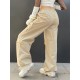 Light Khaki Cargo Streetwear Big Pocket Patchwork Casual Pants Light Khaki Cargo Streetwear Big Pocket Patchwork Casual Pants
