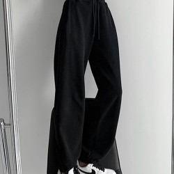 Sweatpants For High Waist Jogger Velvet Wide Leg Trousers