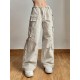 Pocket Patchwork Straight Baggy Casual Cargo Pants Pocket Patchwork Straight Baggy Casual Cargo Pants