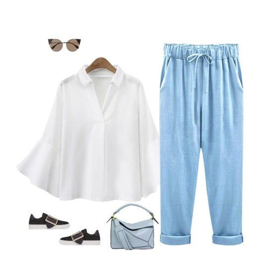 Linen Cotton Candy Color Casual Harem Pant Linen Cotton Candy Color Casual Harem Pant