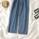 Streetwear Straight Solid Color High Waist Trouser Baggy Fashion Streetwear Straight Solid Color High Waist Trouser Baggy Fashion