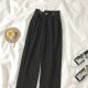 Streetwear Straight Solid Color High Waist Trouser Baggy Fashion Streetwear Straight Solid Color High Waist Trouser Baggy Fashion