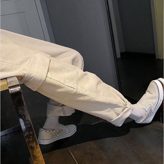 Women's Cargo Pants Corduroy Wide Leg Pocket Jogger Trousers Women's Cargo Pants Corduroy Wide Leg Pocket Jogger Trousers