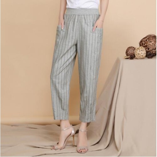 Middle-aged Lady Elastic Waist Loose Casual Pants Middle-aged Lady Elastic Waist Loose Casual Pants