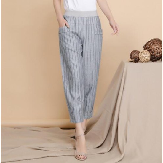 Middle-aged Lady Elastic Waist Loose Casual Pants Middle-aged Lady Elastic Waist Loose Casual Pants