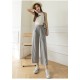 Wide Leg Pants Women Cotton Linen High Waist Pants Solid Color Pockets Wide Leg Pants Women Cotton Linen High Waist Pants Solid Color Pockets
