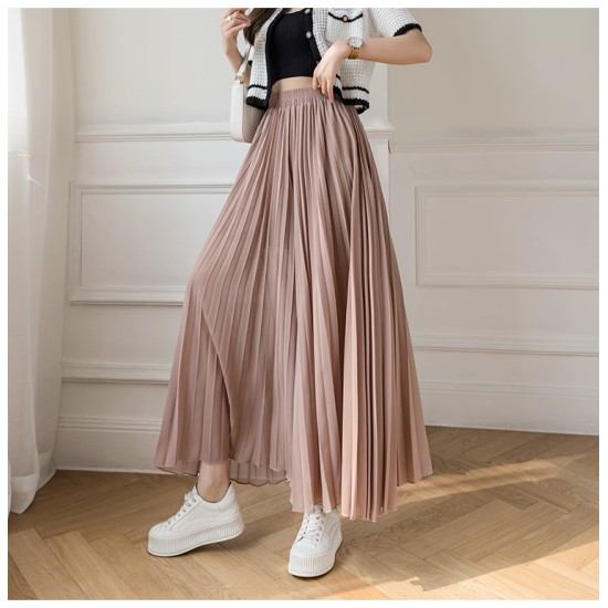 Loose Pleated Chiffon Pants Elastic High Waist Thin Wide Leg Pants Loose Pleated Chiffon Pants Elastic High Waist Thin Wide Leg Pants