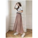 Loose Pleated Chiffon Pants Elastic High Waist Thin Wide Leg Pants Loose Pleated Chiffon Pants Elastic High Waist Thin Wide Leg Pants
