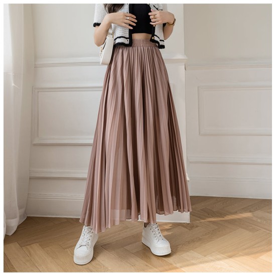 Loose Pleated Chiffon Pants Elastic High Waist Thin Wide Leg Pants Loose Pleated Chiffon Pants Elastic High Waist Thin Wide Leg Pants