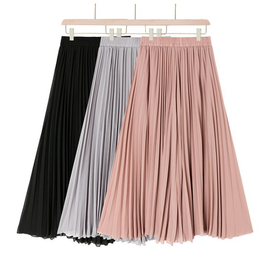 Loose Pleated Chiffon Pants Elastic High Waist Thin Wide Leg Pants Loose Pleated Chiffon Pants Elastic High Waist Thin Wide Leg Pants