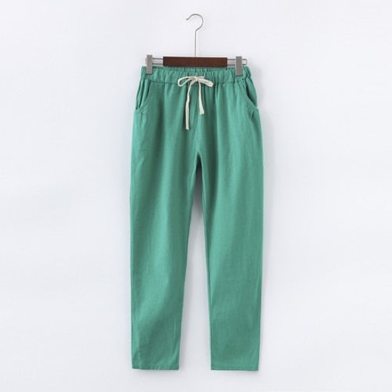 Linen Pants for Women Trousers Loose Casual Solid Color Harem Pants Linen Pants for Women Trousers Loose Casual Solid Color Harem Pants