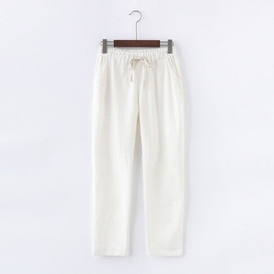 Linen Pants for Women Trousers Loose Casual Solid Color Harem Pants Linen Pants for Women Trousers Loose Casual Solid Color Harem Pants