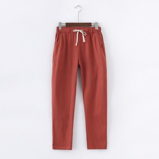 Linen Pants for Women Trousers Loose Casual Solid Color Harem Pants Linen Pants for Women Trousers Loose Casual Solid Color Harem Pants