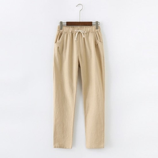 Linen Pants for Women Trousers Loose Casual Solid Color Harem Pants Linen Pants for Women Trousers Loose Casual Solid Color Harem Pants