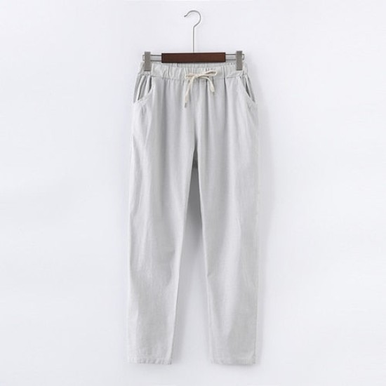 Linen Pants for Women Trousers Loose Casual Solid Color Harem Pants Linen Pants for Women Trousers Loose Casual Solid Color Harem Pants