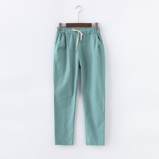 Linen Pants for Women Trousers Loose Casual Solid Color Harem Pants Linen Pants for Women Trousers Loose Casual Solid Color Harem Pants