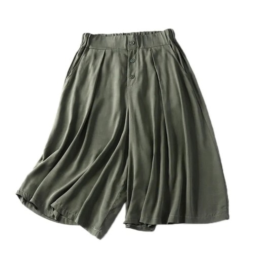 Women Culottes Summer Plus size Loose Wide Leg Pants High waist Cotton Skirts Women Culottes Summer Plus size Loose Wide Leg Pants High waist Cotton Skirts