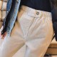 Pants Elastic Waist Solid Corduroy Pant Clothing Basic All-match Pants Elastic Waist Solid Corduroy Pant Clothing Basic All-match