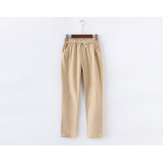 Linen Pants for Women Trousers Loose Casual Solid Color Harem Pants Linen Pants for Women Trousers Loose Casual Solid Color Harem Pants