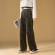 Pant Casual Solid Wide Leg Pants Woman Elastic Waist Loose Trousers Pant Casual Solid Wide Leg Pants Woman Elastic Waist Loose Trousers