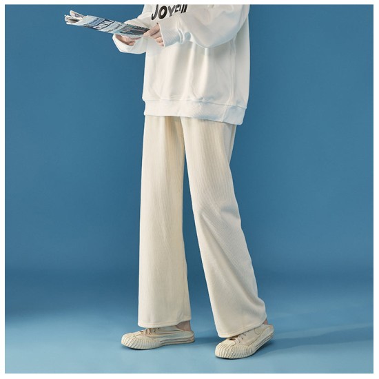 Pant Casual Solid Wide Leg Pants Woman Elastic Waist Loose Trousers Pant Casual Solid Wide Leg Pants Woman Elastic Waist Loose Trousers