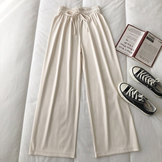 Style Wide Leg Long Pants Women Female Pants High Waist Trousers Style Wide Leg Long Pants Women Female Pants High Waist Trousers