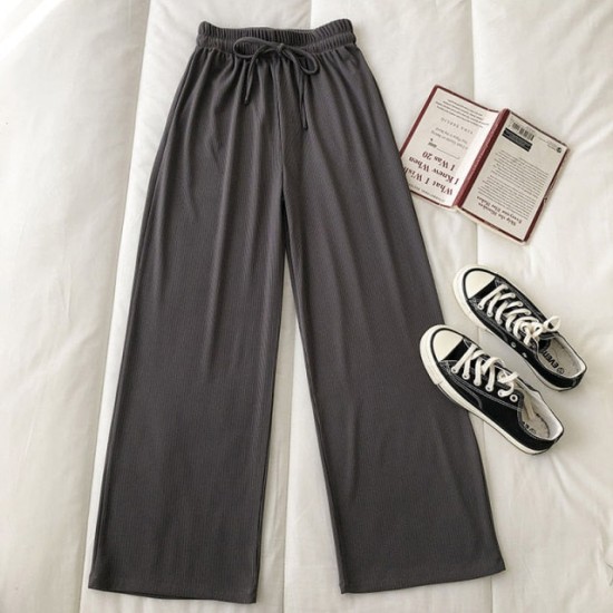 Style Wide Leg Long Pants Women Female Pants High Waist Trousers Style Wide Leg Long Pants Women Female Pants High Waist Trousers