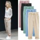 Linen Cotton Candy Color Casual Harem Pant Linen Cotton Candy Color Casual Harem Pant